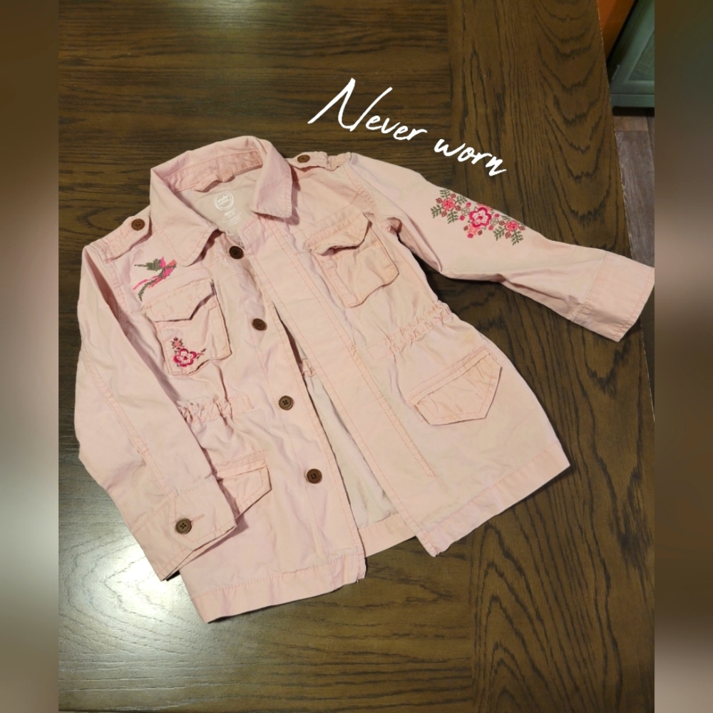 Wonder Nation Girls embroidered Anorak Jacket